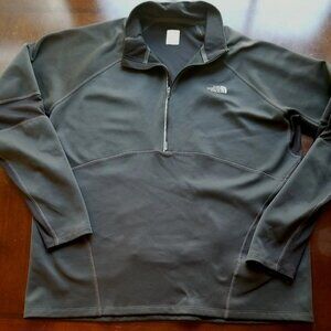 The North Face Flashdry 1/4 Zip Softshell Pullover Mens XL Back Pocket Hike Bike